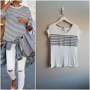 Zara T shirt with black stripes